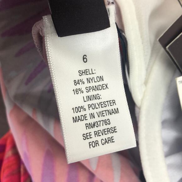 NEW Dana Buchman Tankini Womens 6 Multicolor Underwire Swim Top - Picture 6 of 8